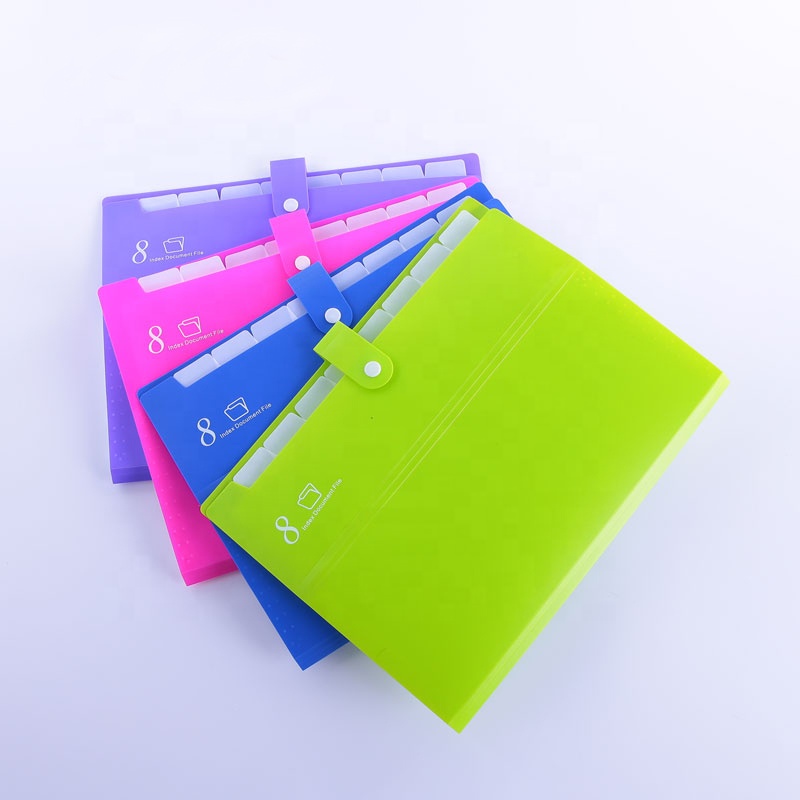 Офисная папка для документов A4, пластиковая папка для файлов с 8 расширяющимися кнопками
