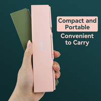 Keyboard lipat Mini nirkabel mendukung 3 perangkat, Keyboard BT model lipat isi ulang daya untuk ponsel Tablet
