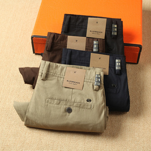Pantaloni Casual da Uomo di Lusso Leggero, Taglio Sottile Primaverile <span class=keywords><strong>e</strong></span> Autunnale, Antipiega, Senza Stiratura, Gamba Dritta - Product Image 3