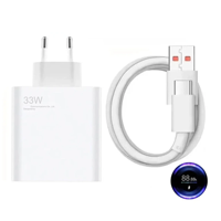 Adaptador de Corriente de Carga Rápida de 120W EU/US, 67W 33W con Cable Tipo C de 6A para Xiaomi, Precio de Fábrica