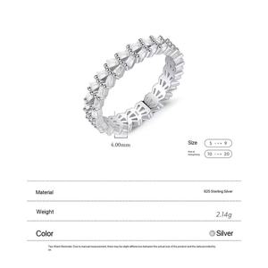 OEM Joyeria Plata 925 Anillo de Compromiso de Diamante Cz Completo de Plata Joyería Fina Minimalista Mujeres Iced Out Stack Cubic Zirconia Anillos - Product Image 3