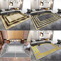 Tapis de salon en velours cristallin absorbant l'eau, sans danger pour la peau, facile d'entretien, pour la zone de séjour moderne