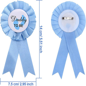 Enceinte maman/papa fer blanc Badge broche bébé douche bouton nouveau papa cadeau sexe révéler fête Rose bouton bébé célébration événement - Product Image 4