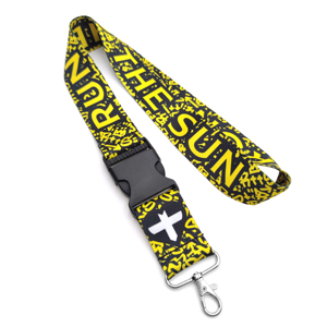 Promotional Printed Neck 38Mm Width <b>Polyester</b> <b>Lanyard</b> With Semi-Metal Buckle and Custom Logo Free Sample - Product Image 2