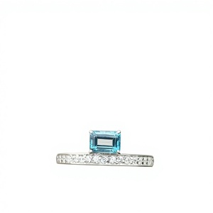 high quality Emerald Cut Swiss Blue Topaz <b>Ring</b> – Sterling Silver Promise <b>Ring</b> in wholesale price collection - Product Image 1