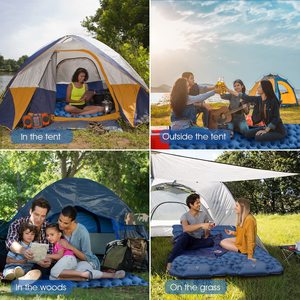 Ultra-léger TPU Topper <span class=keywords><strong>Camping</strong></span> coussin de couchage confortable Air Mat intégré <span class=keywords><strong>pompe</strong></span> <span class=keywords><strong>à</strong></span> <span class=keywords><strong>pied</strong></span> pour sac <span class=keywords><strong>à</strong></span> dos voiture voyage tentes randonnée - Product Image 6