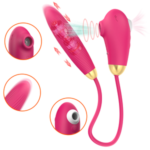 Vibrador con Calor y Succión para el Clítoris, Dildo con Estimulación del Punto G, 10 Modos de Succión y Vibración, Resistente al Agua y Recargable para <span class=keywords><strong>Mujeres</strong></span> - Product Image 1