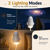 Projecteur LED USB 3/6 diapositives à projection de films, lumière de projection d'étoiles galactiques haute définition, veilleuse changeante de couleur pour chambre à coucher