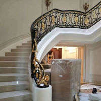 Rampe d'escalier moderne en acier inoxydable, best-seller du fabricant, finition poli miroir, résistante à l'eau, pour cour de ferme