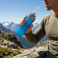 Bouteille d'eau portable haute performance de 500 ml en TPU de qualité alimentaire, étanche, pour la randonnée, l'entraînement et le fitness - Prix de gros