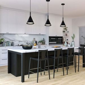 Muebles de almacenamiento de madera para decoración del hogar de estilo europeo moderno personalizado, armarios de cocina de diseño de coctelera de madera maciza - Product Image 6