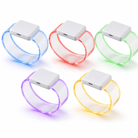 Bracelets LED personnalisables avec logo, rechargeables, télécommandés, à chargement magnétique et en ABS/TPU pour fêtes