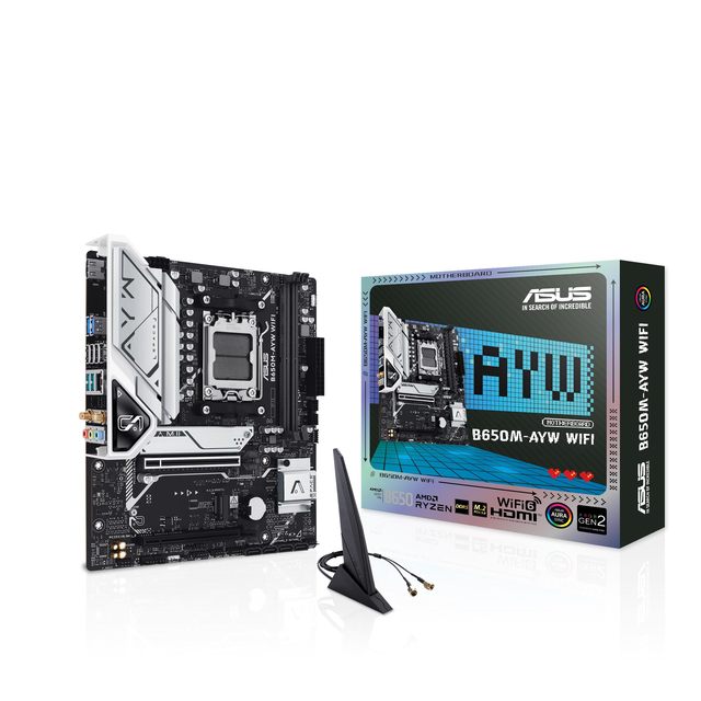 B650M-AYW WiFi AMD B650 Micro-ATX Motherboard with DDR5, PCIe 5.0 M.2 Support Wi-Fi 6 SATA 6 Gbps Motherboard