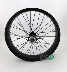 2023 LVCO baru sepeda lemak hub pabrik langsung penjualan listrik roda hub 36H aluminium Aloi 20*4 perakitan dengan roda