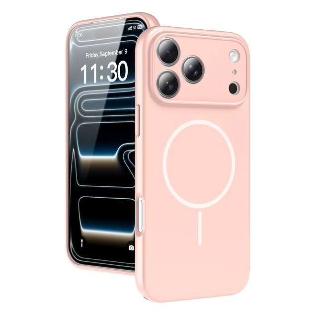 Magnetic Matte Frosted Phone Case Shockproof Slim Back Cover for iPhone 18 17 16 15 Pro Max Wireless Charging Compatible
