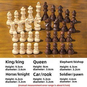 Piezas de <span class=keywords><strong>Ajedrez</strong></span> Staunton de Madera Maciza, Juego de <span class=keywords><strong>Ajedrez</strong></span> Grande Personalizable con Embalaje en Bolsa OPP para Juegos de Mesa - Product Image 1