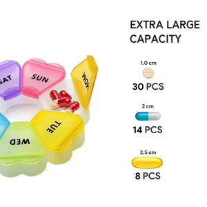 Custonize nhãn nhựa 7 ngày Pill trường hợp hàng tuần hộp thuốc làm bằng bền PP nhựa Pill <span class=keywords><strong>Box</strong></span> trong OPP Túi Pill tổ chức - Product Image 2