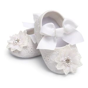 Suave encaje Vintage transpirable lindo Lolita Bowknot Little Baby Girl Zapatos de vestir de bautizo - Product Image 1
