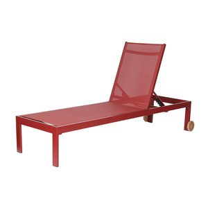Sun Lounger Metal Outdoor Reclining Chair With Back Contemporary Design <b>For</b> <b>Pool</b> <b>Garden</b> Terrace Beach Use - Product Image 1