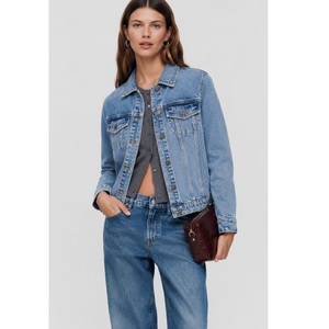 Premium Quality Women Denim Jacket Stylish Casual Full Sleeve <b>Jean</b> Jacket For Winter Wear Street Fashion Available For Sale - Product Image 1