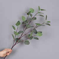 ES002 Prix de gros Nouveau design Feuilles d'eucalyptus en plastique argentées bon marché Écologiques Durables Décoration de mariage
