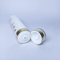 Tube de soin de luxe avec capuchon à clapet doré brillant pour crème solaire, nettoyant visage, lotions hydratantes, masque facial – Personnalisable