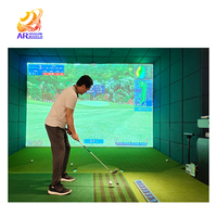 Simulateur de golf d'intérieur JAMMA GOLF modèle AR avec technologie d'imagerie 3D et projection d'écran pour les centres de loisirs