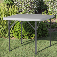 Table pliante carrée portable blanche bon marché pour banquet, fête et mariage