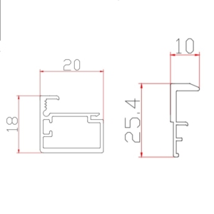 <span class=keywords><strong>Profilé</strong></span> en <span class=keywords><strong>aluminium</strong></span> extrudé anodisé durable <span class=keywords><strong>pour</strong></span> les portes d'armoires <span class=keywords><strong>de</strong></span> cuisine - Product Image 4
