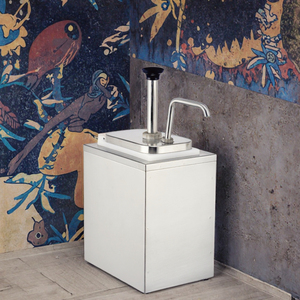 Factory Direct Supply Stainless Steel 2L Condiment Pump Station for <b>Ketchup</b> Tomato Sauce Jam with Pump - Product Image 3