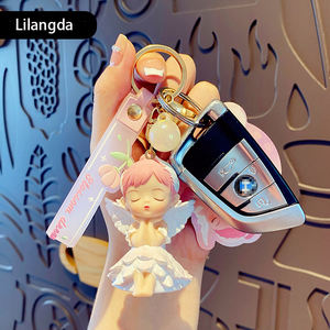 2025 dessin animé porte-clés femme créatif délicat Couple porte-clés anneau sac d'école pendentif Sublimation résine porte-clés - Product Image 4