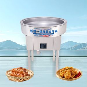 <span class=keywords><strong>Friteuse</strong></span> <span class=keywords><strong>électrique</strong></span> commerciale sur pied Hansu HSL-20LY en acier inoxydable avec contrôle de température 220V/380V pour restaurants - Product Image 1
