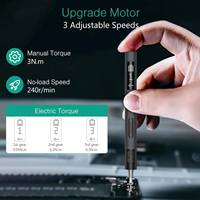 Ensemble de tournevis électrique sans fil 50-en-1 avec moteur sans balais, lumière LED, rechargeable par USB, 3,7 V, couple de 0,4 N.m, 240 tr/min, pour smartphones/tablettes