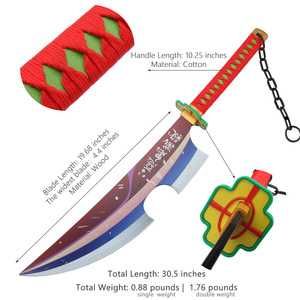 Nouveaux produits, épée, accessoires d'anime, épées en bois, motif original, épée Uzui Tengen, Kimetsu No Yaiba - Product Image 3