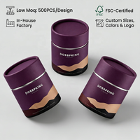 Boîte cylindrique de luxe écologique pour chapeaux, tube personnalisé pour vêtements, écharpes, rouleaux de tissus, emballage textile en papier kraft