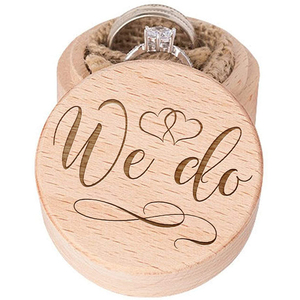 Personalized Multifunctional Velvet Jewelry Wedding Ring Box Suitable For Wedding Ceremony