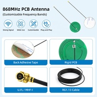 Antenne PCB LoRa 433 MHz 868 MHz 915 MHz 5 dBi Ronde Intégrée U.FL I P E X Antennes de Communication Longue Portée pour Passerelle