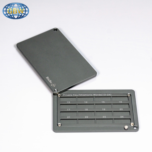 <span class=keywords><strong>Cartera</strong></span> de criptomonedas GBW de aluminio mecanizado CNC y acero inoxidable, billetera fría, billetera de hardware, almacenamiento de metálico para frases de semillas mnemónicas, brochado - Product Image 3