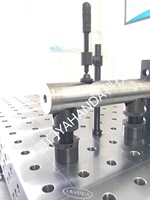 Plateforme de table de soudage flexible tridimensionnelle en acier nitruré, nouvelle conception YAHANDA