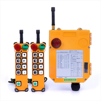 Télécommande radio industrielle sans fil double vitesse F24-8D 315 MHz pour grue, 6 boutons, portée 100 m, pour palan et pont roulant