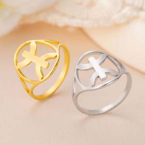 Bague de mariage vintage en acier inoxydable Myshape, symbole berbère africain et lettre Yaz <span class=keywords><strong>Amazigh</strong></span>, <span class=keywords><strong>bijoux</strong></span> ethniques religieux - Product Image 3