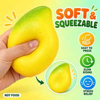 Jouet anti-stress à rebond lent en forme de mangue, simulation de fruit, texture souple, pour soulager le stress