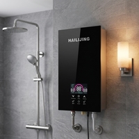 Chauffe-eau électrique instantané sans réservoir OEM 5500W en acier inoxydable avec réservoir en plastique, commande tactile, écran LED, économie d'énergie, pour hôtel et usage domestique