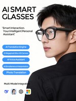 Lunettes Intelligentes GL12 AI avec Audio Sans Fil, Recharge Type-C, Commande Vocale Tactile pour Usage Quotidien