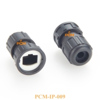 Boîtier étanche extérieur RJ45 Connecteurs Ethernet femelles Installable sur le terrain Cat5e Presse-étoupe à dégagement rapide