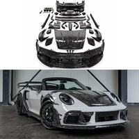 Kit carrosserie MSY Style en fibre de carbone sèche pour Porsche 911 992 : Lame avant, Jupes latérales, Diffuseur arrière, Lame d'air, Aile de garde-boue, Aileron arrière