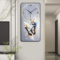 Horloge murale abstraite pour maison moderne peinture cristal porcelaine objet suspendu toile prise en charge nature morte cadre photo murale
