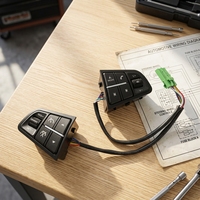 Interruptor Combinado para Volante, Botones de Control de Volumen y Radio, Reemplazo Plug and Play Compatible con Geely Boyue Atlas Proton X70 SUV