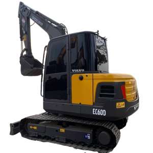 Excavatrice VOLVO EC60D d'occasion, excavatrice EC60B d'occasion, mini-excavatrice hydraulique sur chenilles, matériel de construction - Product Image 1