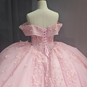 Per Jancember 6790 moderno abito da ballo per feste Quinceanera bella rosa <span class=keywords><strong>con</strong></span> pizzo e ricami taglie forti 15 ragazze - Product Image 6